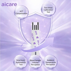 Hộp 50 Que Thử Đường Huyết AiCare SA102 & 50 Kim