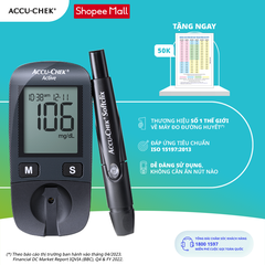 [COMBO] Máy Đo Đường Huyết ACCU-CHEK® Active Kèm Hộp 50 Que Thử - MMOL/L