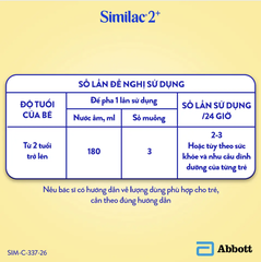 Sữa Bột Similac (5G) 2+ Abbott 800g