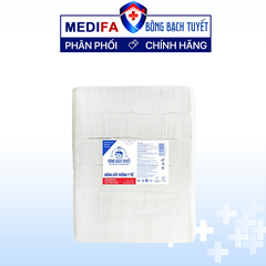 Túi 500gr bông y tế cắt sẵn Bạch Tuyết 10cm*10cm