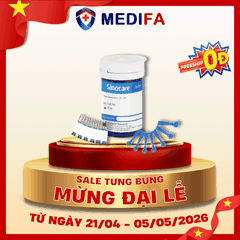 [COMBO] Lọ 25 Que Thử Đường Huyết Sinocare Safe Accu & 25 Kim Lấy Máu