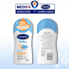 Dầu massage dưỡng ẩm thư giãn cho bé Cetaphil Baby Moisturising Baby Oil With Organic Calendula 200ml