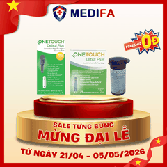[COMBO] Hộp 25 Que Thử Đường Huyết OneTouch Ultra Plus & Hộp 25 Kim Lấy Máu