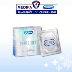 Hộp 3 Chiếc Bao Cao Su Durex Invisible Extra Thin Extra Sensitive