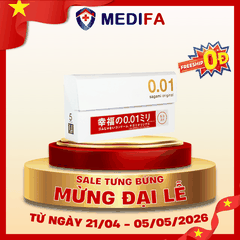 Hộp 5 chiếc bao cao su Original Sagami 0.01