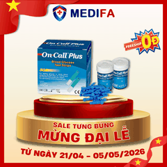 [COMBO] Hộp 50 Que Thử Đường Huyết On Call Plus & 10 Kim Lấy Máu