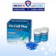 [COMBO] Hộp 50 Que Thử Đường Huyết On Call Plus & 10 Kim Lấy Máu