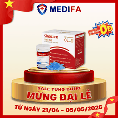 [COMBO] Hộp 50 Que Thử Đường Huyết Sinocare Safe AQ Smart Kèm 50 Kim