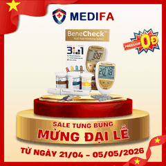 Máy đo 3 in 1 đường huyết, mỡ máu, gout BeneCheck - Trọn bộ