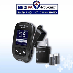 [COMBO] Máy Đo Đường Huyết ACCU-CHEK® Guide Kèm Hộp 25 Que Thử  & 24 Kim FastClix - MMOL/L