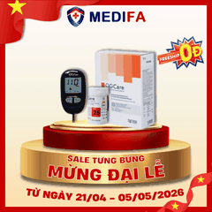 [COMBO] Máy Đo Đường Huyết Ogcare Kèm 25 Que Thử & 25 Kim Lấy Máu