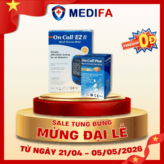[COMBO] Máy Đo Đường Huyết On Call EZ II (MMOL/L) Kèm Hộp Lọ 25 Que Thử