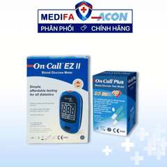 [COMBO] Máy Đo Đường Huyết On Call EZ II (MG/DL) Kèm Hộp Lọ 25 Que Thử