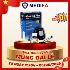 [COMBO] Máy Đo Đường Huyết On Call Plus (MMOL/L) Kèm Hộp Lọ 25 Que Thử & 25 Kim Lấy Máu