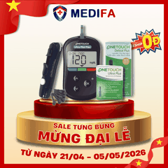 [COMBO] Máy Đo Đường Huyết OneTouch Ultra Plus Flex (MMOL/L) Kèm Hộp 25 Que Thử & Hộp 25 Kim Lấy Máu