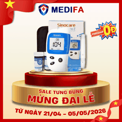 [COMBO] Máy Đo Đường Huyết Sinocare Safe Accu 2 (MMOL/L) Kèm 25 Que Thử & 25 Kim Lấy Máu