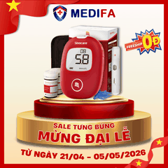[COMBO] Máy Đo Đường Huyết Sinocare Safe AQ Smart (MMOL/L) Kèm 50 Que Thử & 50 Kim Lấy Máu