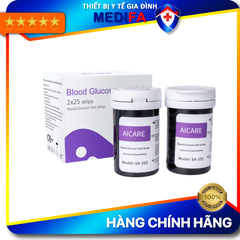 Hộp 50 Que Thử Đường Huyết AiCare SA102 & 50 Kim