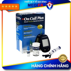 [COMBO] Máy Đo Đường Huyết On Call Plus (MMOL/L) Kèm Hộp Lọ 25 Que Thử & 25 Kim Lấy Máu