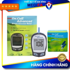 [COMBO] Máy Đo Đường Huyết On Call Advanced (MG/DL) Kèm Hộp 25 Que Thử & 25 Kim Lấy Máu