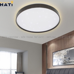 Đèn ốp trần led tròn hổ phách nâu