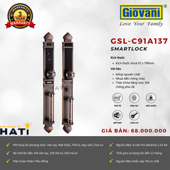Khóa vân tay cổ điển Giovani GSL-C91A137