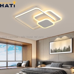 Đèn ốp trần led Akako viền trắng
