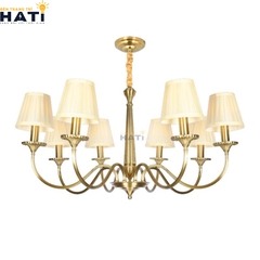 Đèn chùm đồng nguyên chất Cipline 8 bóng