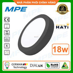 Đèn ốp nổi tròn viền đen MPE 18-24w