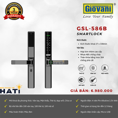 Cách mở cửa khóa vân tay Giovani GSL-586B