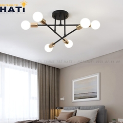 Đèn ốp decor Hasu màu đen