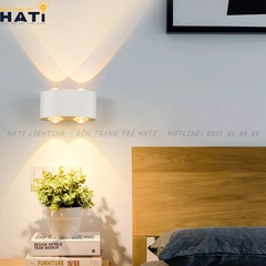 Đèn vách ngoài trời Nekita 4 bóng thân trắng
