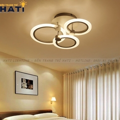 Đèn ốp trần led 3 vòng tròn viền ngoài