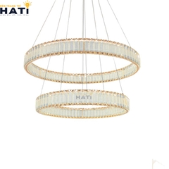 Đèn thả pha lê Libra 2 vòng