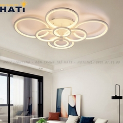 Đèn ốp trần led 8 vòng tròn