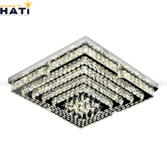 Đèn ốp trần pha lê vuông Tiffany