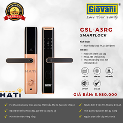 Khóa vân tay cửa gỗ Giovani GSL-A3RG