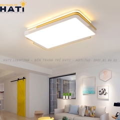 Đèn ốp trần led Akina viền trắng