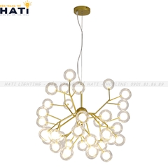 Đèn thả decor Agus 36 chao, khung vàng