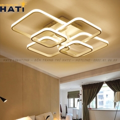 Đèn ốp trần led 6 ô vuông viền ngoài