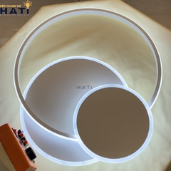 Đèn LED ốp trần Kama viền trắng