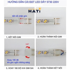 Nguồn dây led 5730 1 màu, 2 chân gim