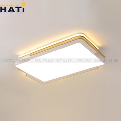 Đèn ốp trần led Akina viền trắng