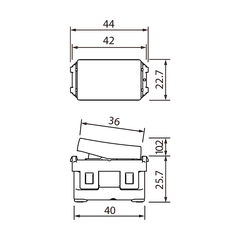 Công tắc C, 2 chiều loại nhỏ
