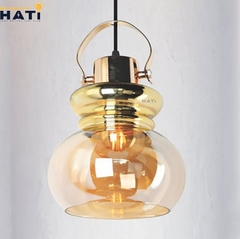 Đèn thả đơn thủy tinh chao trà hình ấm