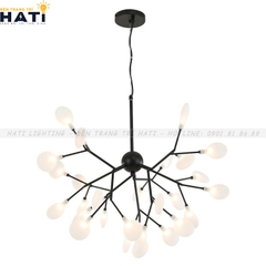 Đèn thả decor Hera 27 lá thân đen