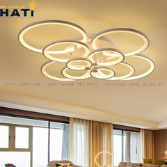 Đèn ốp trần led 10 vòng tròn