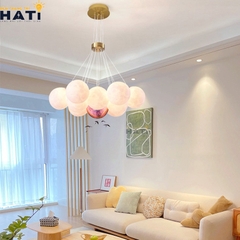Đèn thả chùm mặt trăng 13 bóng