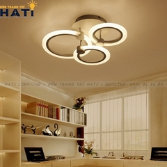 Đèn ốp trần led 3 vòng tròn viền ngoài