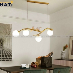 Đèn thả decor cành chim đậu màu vàng